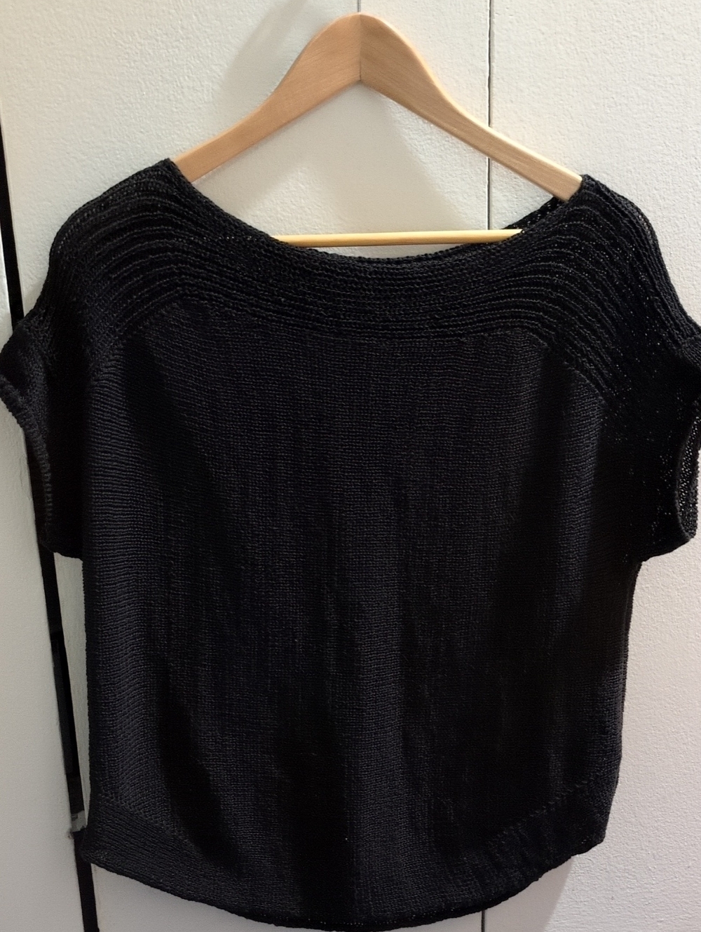 Ralph Lauren Black Knit Short Sleeve Top - Picture 1 of 3
